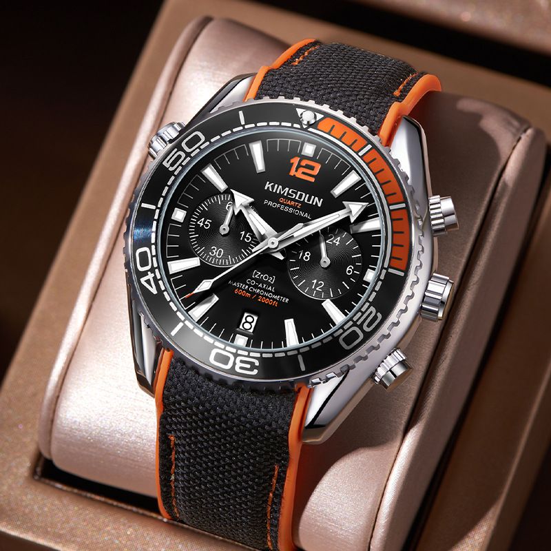 Men's Watch Waterproof Quartz Watch High end Watch Multi functional Timing Men's Watch