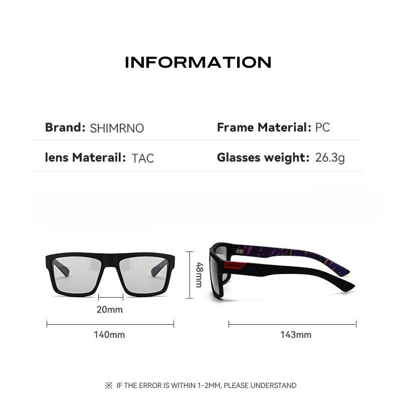 Sunglasses 3pcs Set Color Changeable Black Sunglass Man with Storage Box and Hang String Advanced Polarized Glasses Men's Driving Sunglasses Fishing Cycling Sunglasses