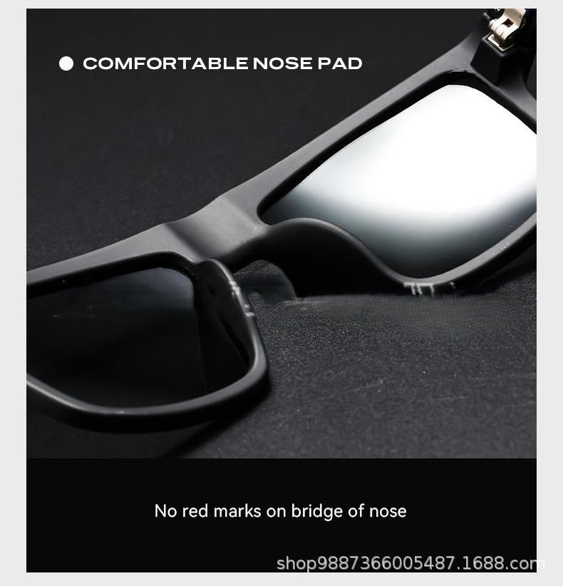 Sunglasses 3pcs Set Color Changeable Black Sunglass Man with Storage Box and Hang String Advanced Polarized Glasses Men's Driving Sunglasses Fishing Cycling Sunglasses