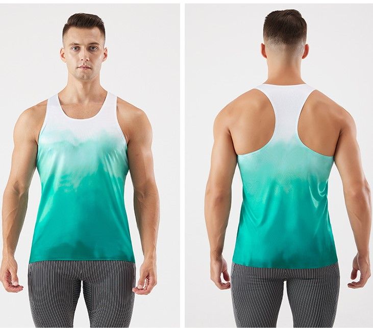 Quick Drying Sport T-shirt Man Fashion Sleeveless Top Summer Wear Marathon Advanced Racing Tank Boys Top Clothes Fitness Tank Top Track and Field Training Clothing Breathable  Top