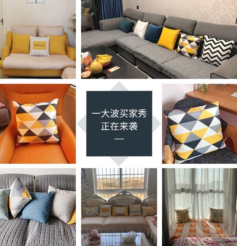 Morandi Style Printed Square Throw Pillow Cover 45cmx45cm Peach Fleece Fabric Home Living Room Bedroom Decorative Pillowcase Cushion for Sofa Chair Car