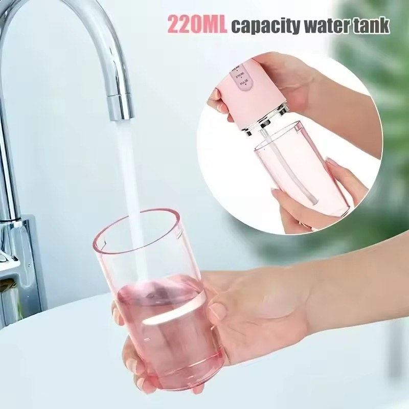 Portable smart electric oral irrigator water flosser 4 jets 3 modes rechargeable dental water jet irrigator dental teeth cleaner