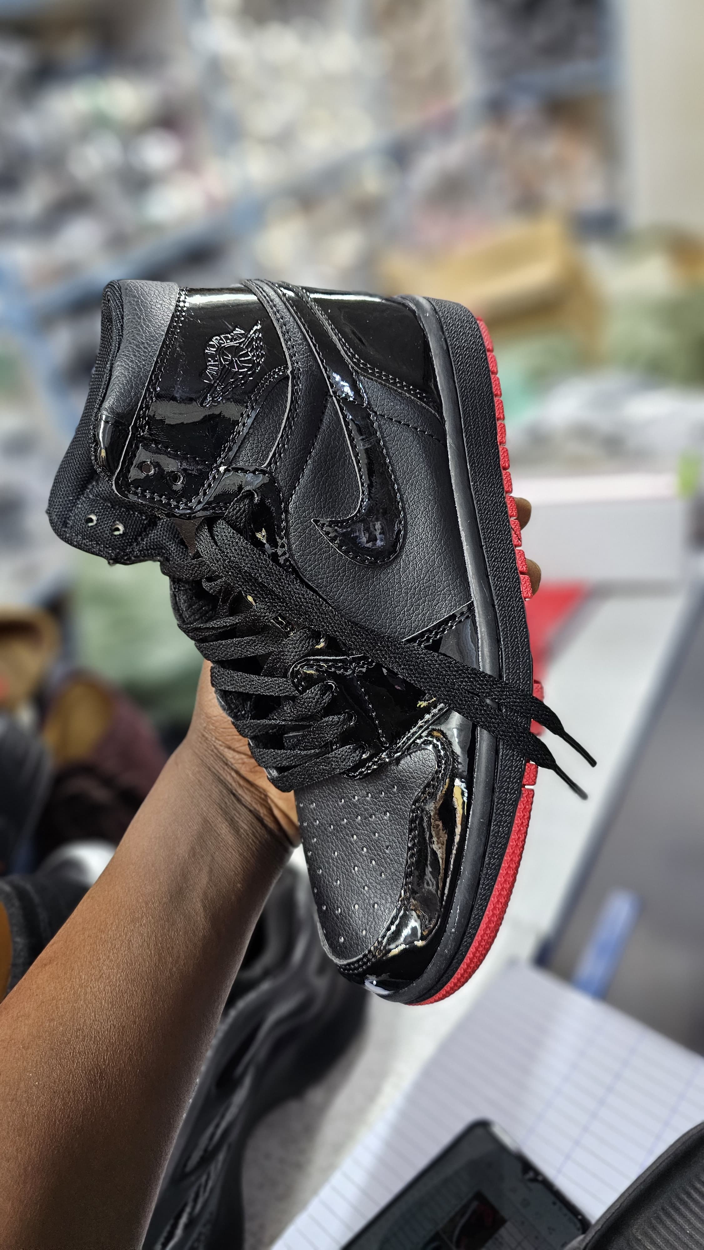 Black friday J1 high cut wetlook UNISEX  Men's Shoes Sneakers