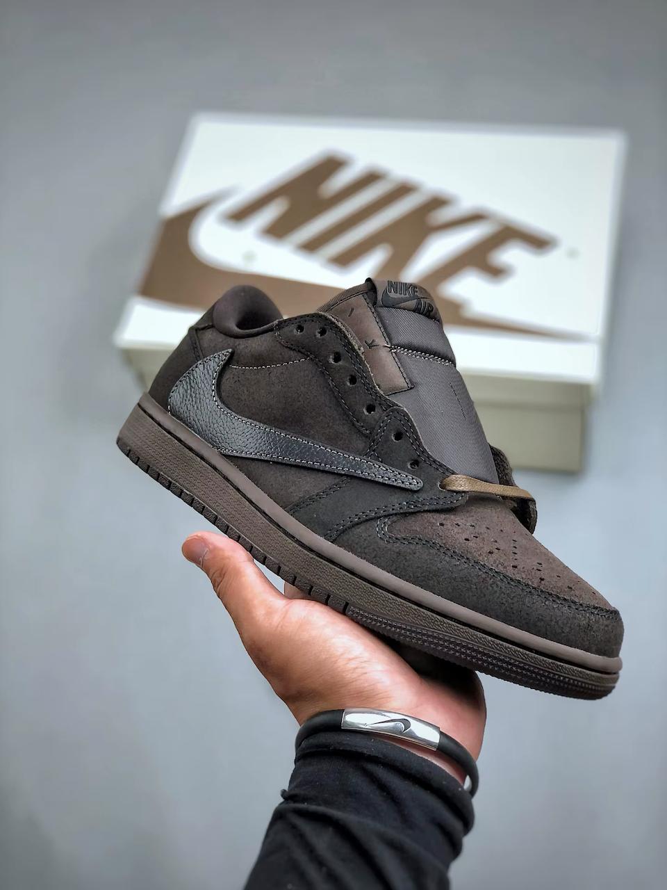 UNISEX J1 Travis Scott Velvet Brown Men's Shoes  Sneakers