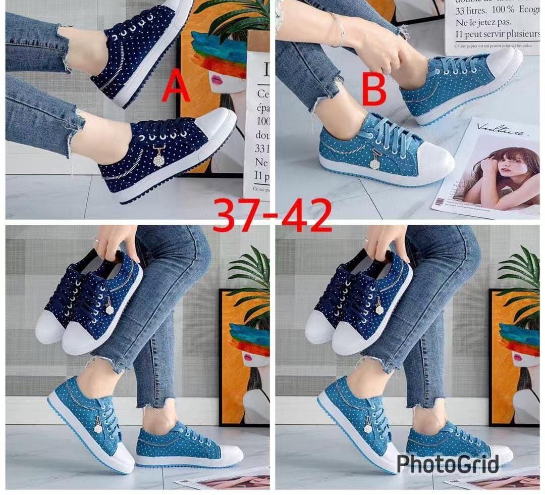 Ladies ASSORTED Dotted rubber shoes Sizes 37-42 Sneakers