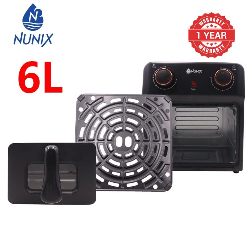 Nunix 6L Electric Air Fryer AF-6 Deep Fryer air fryer black
