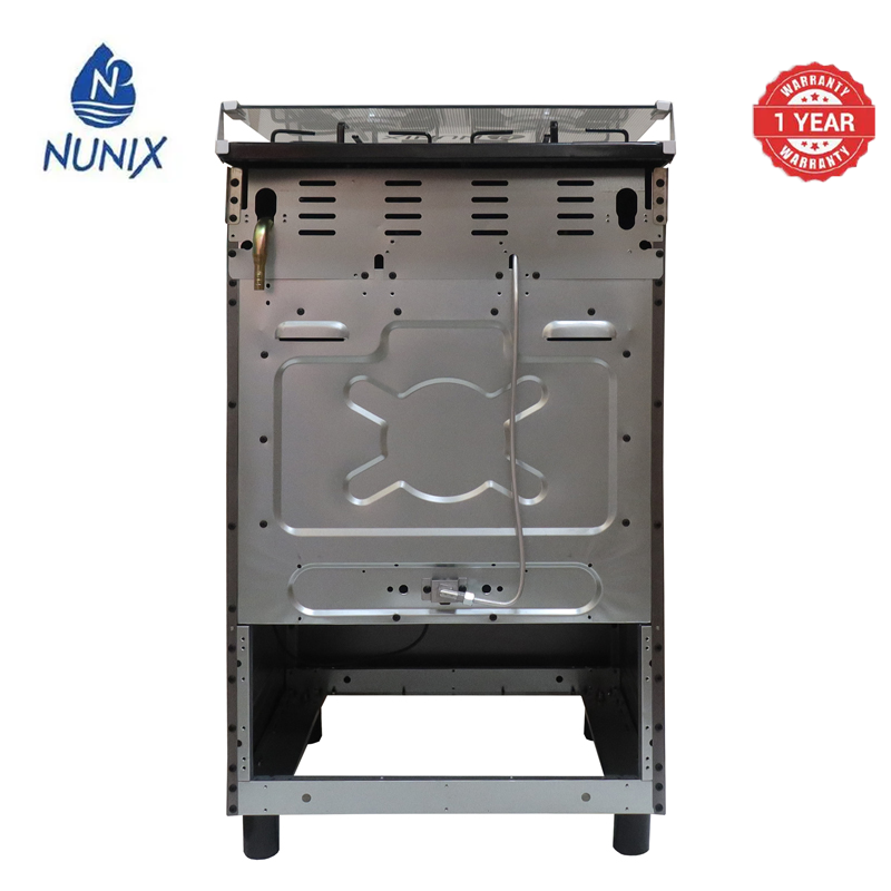 Nunix WLD-560-GO Free Standing 4 Gas Burners Oven Cooker Gas Cooker 1.5 M Hose Pipe +6KG Regulator+2 pcs Gas Tighteners