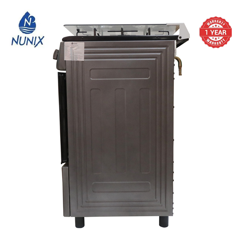 Nunix WLD-560-GO Free Standing 4 Gas Burners Oven Cooker Gas Cooker 1.5 M Hose Pipe +6KG Regulator+2 pcs Gas Tighteners