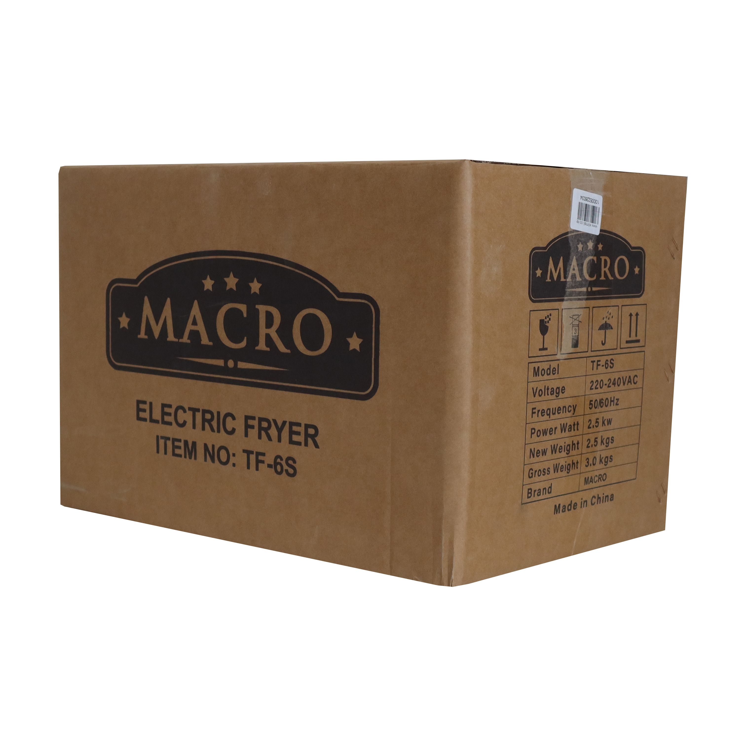 Macro 6L Single Commercial Electric Deep Fryer Stainless Steel  Cookware