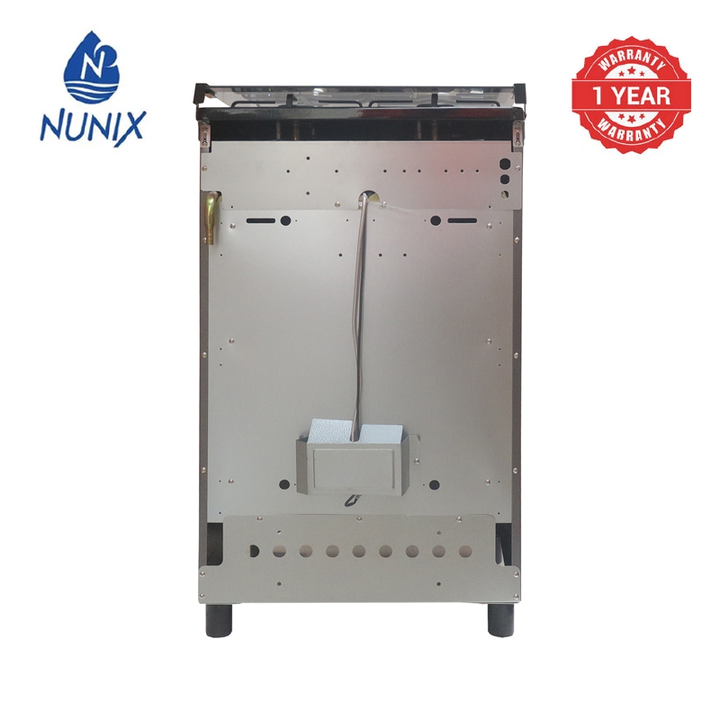 Nunix KZ-560-GO-S Free Standing 4 Gas Burners Oven Cooker Gas Cooker 1.5 M Hose Pipe +6KG Regulator+2 pcs Gas Tighteners