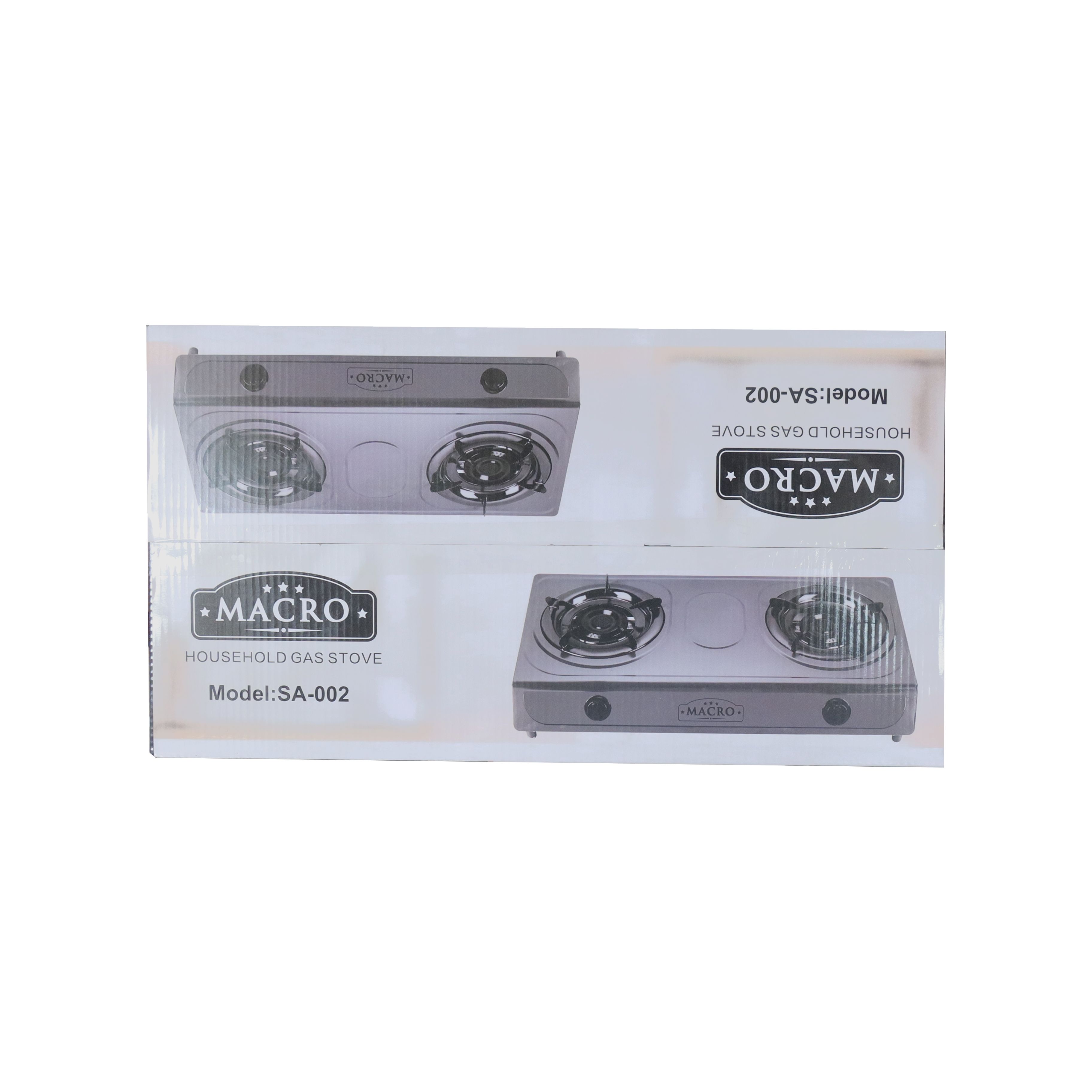 MACRO Table Top Gas Cooker SA-002 Double Burner Gas stove gas cooker stainless Black