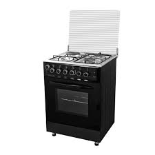Vision Plus VPSC3155B 3 GAS +1 ELECTRIC STANDING COOKER, 55X60, PULSE IGNITION, SHINY ENAMEL HOB, TOP AND BOTTOM HEATING, GLASS TOP & OVEN DOOR ROTISSERIE AND LIGHT, 64L OVEN,BLACK FAST HEATING PLATE.
