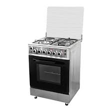 Vision Plus VPSC3160S 3 GAS +1 ELECTRIC Standing Cooker, 60X60, Flame Fail Device, Pulse Ignition, Shiny Enamel Hob, Top and Bottom Heating, Glass Top and Oven Door, Rotisserie and Light, 64L Oven,BLA