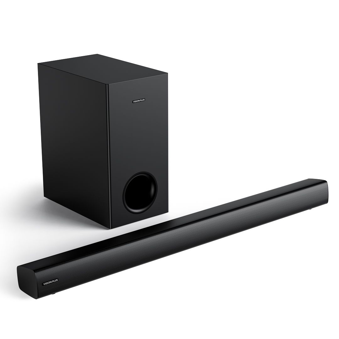 Vision Plus VP2113SB Soundbar Deep Bass 2.1 CH Sound Bar 360W Source input: BT/ USB/ OPTICAL/ HDMI/ AUX