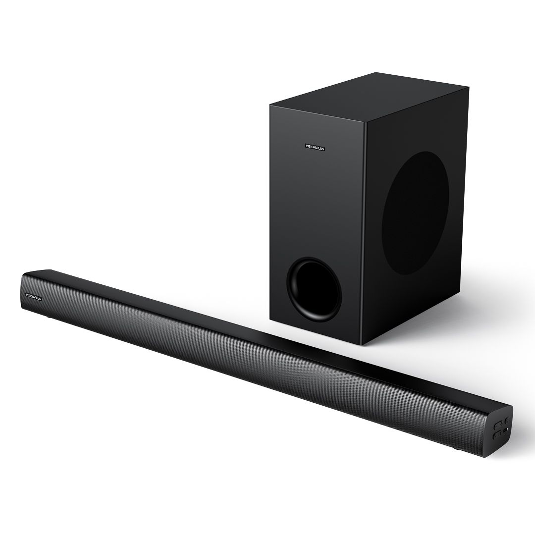 Vision Plus VP2113SB Soundbar Deep Bass 2.1 CH Sound Bar 360W Source input: BT/ USB/ OPTICAL/ HDMI/ AUX