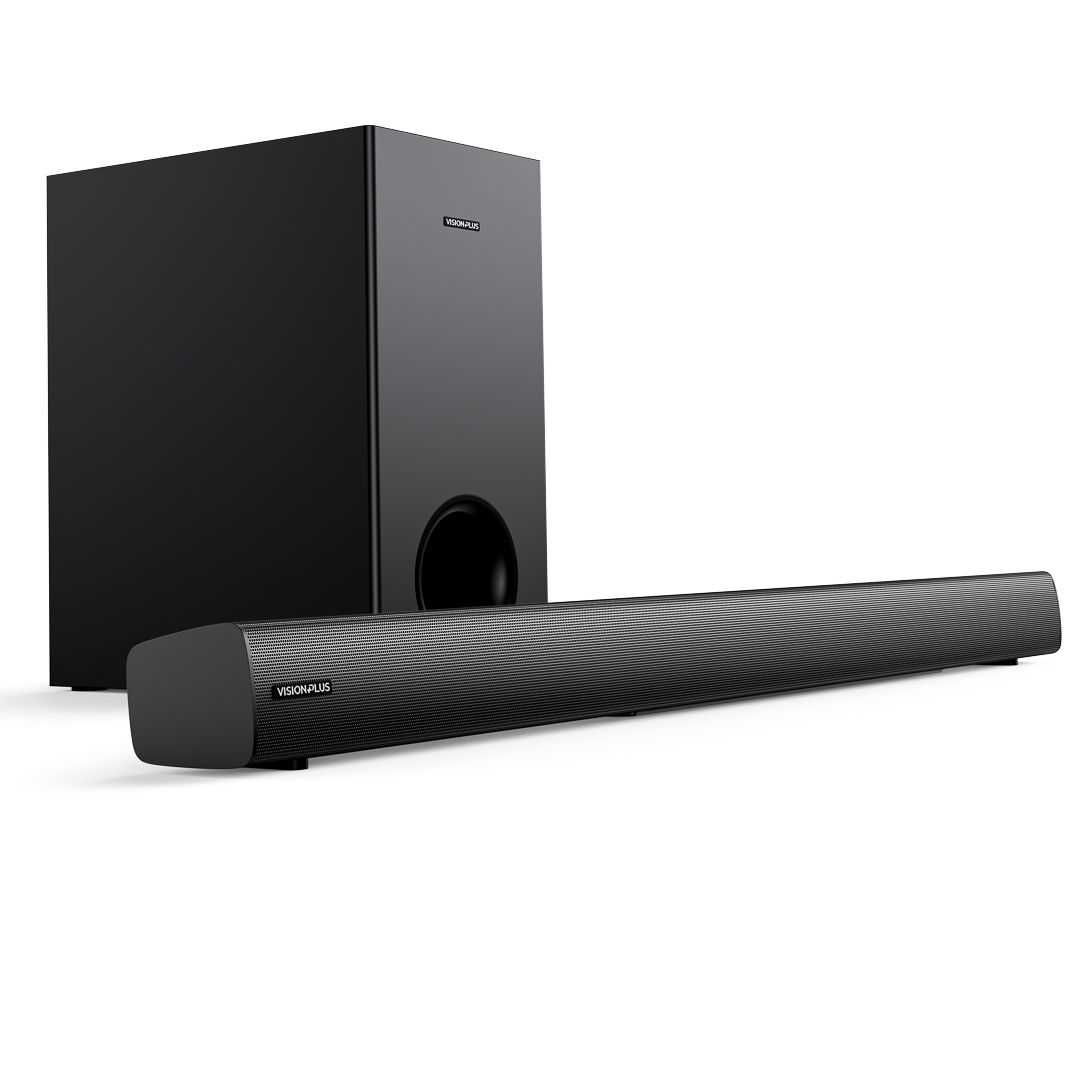 Vision Plus VP2113SB Soundbar Deep Bass 2.1 CH Sound Bar 360W Source input: BT/ USB/ OPTICAL/ HDMI/ AUX