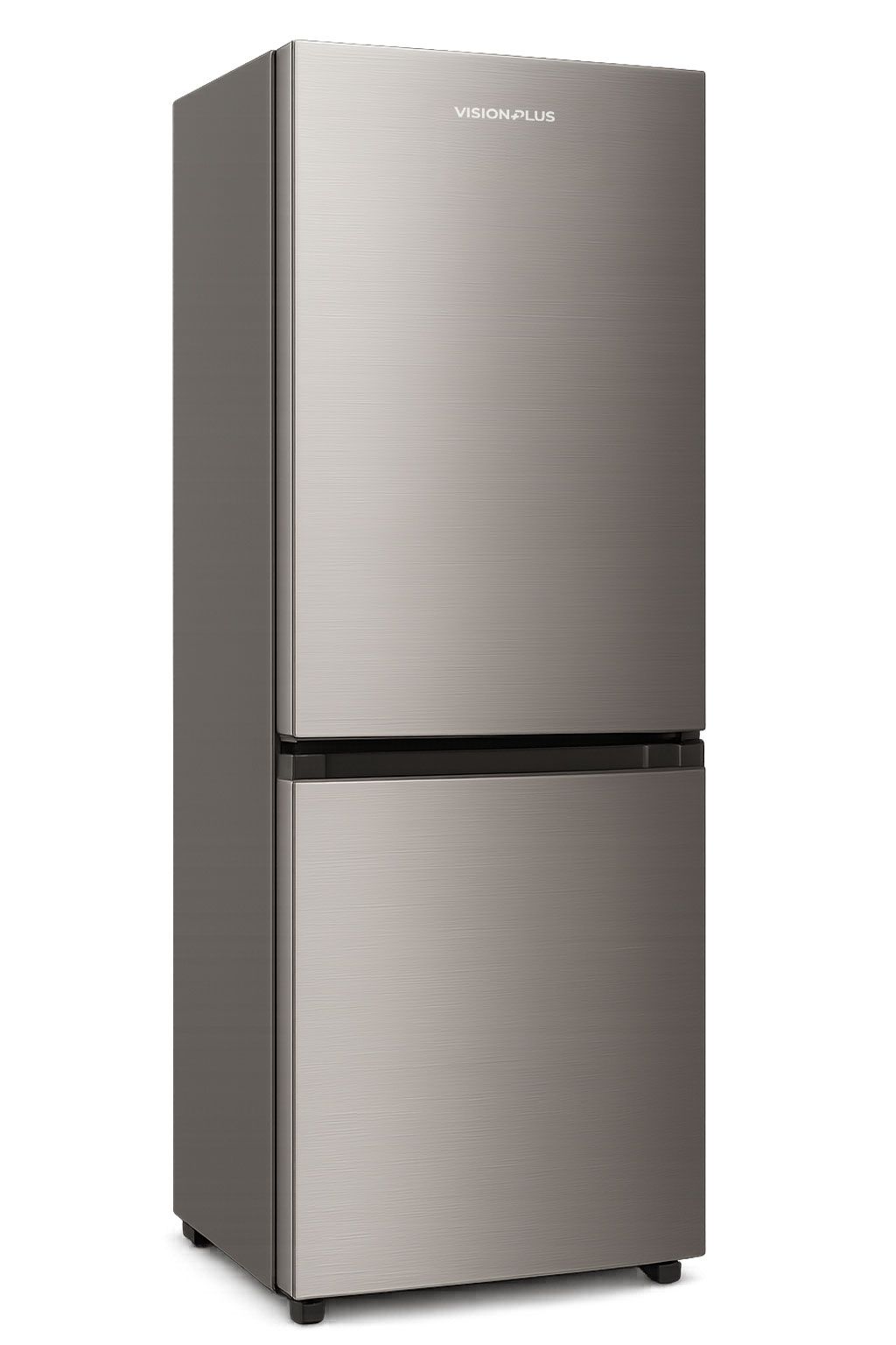 VISION PLUSN140L VPFR140NC-B  FRIDGE  BOTTOM MOUNT FREEZER, INNOX, GLASS SHELVES, LOCKABLE, 2 YEARS WARRANTY, 5 YEARS COMPRESSOR WARRANTY.