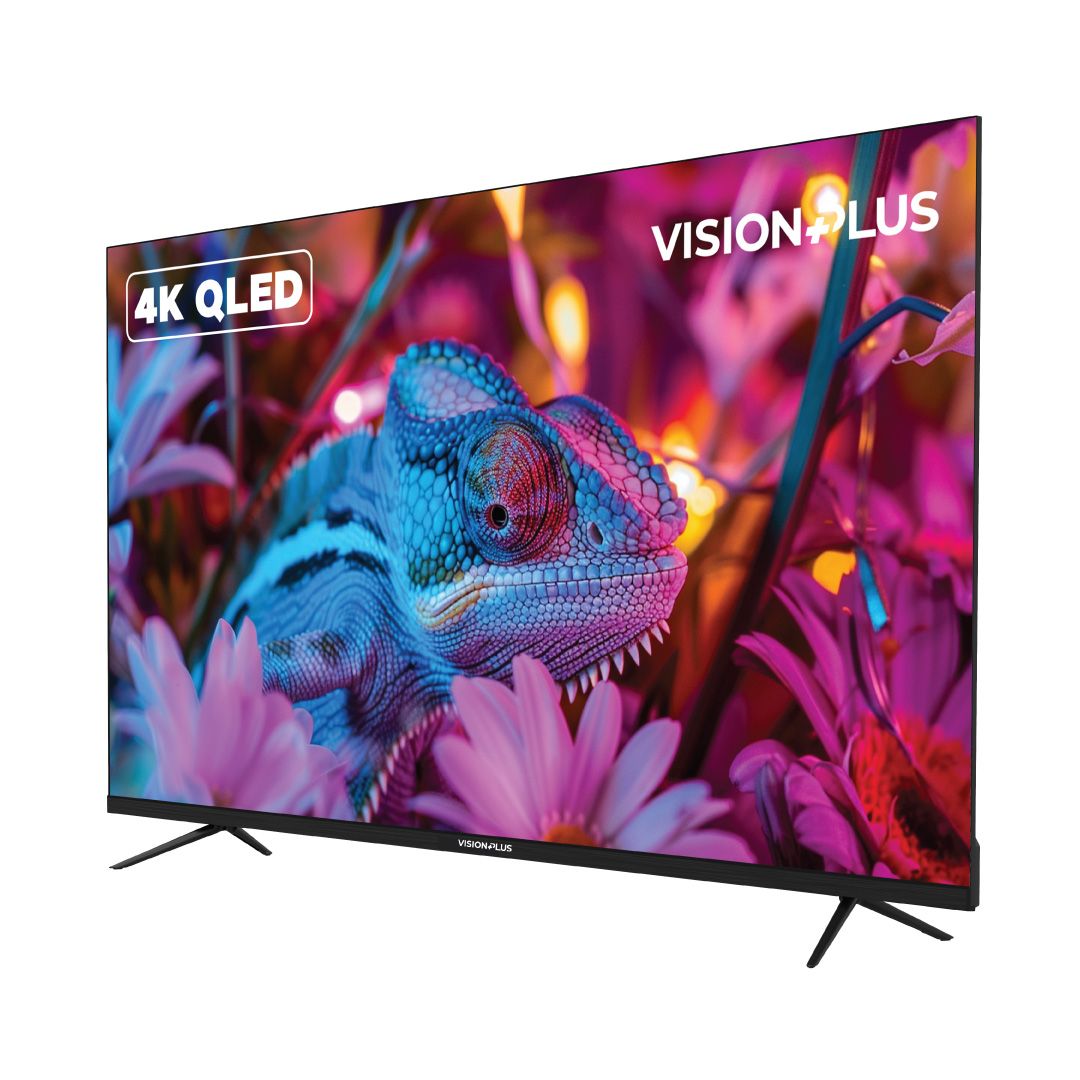VISION PLUS 50" 4K QLED TV VP8850QV 50" 4K, QLED FRAMELESS V+ OS, NETFLIX OFFICIAL SMART CONTENT TV, 2YRS WARRANTY, DOLBY AUDIO, BLUETOOTH + FREE WALL MOUNT.