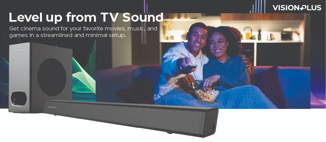 Vision Plus 2.1 CH Soundbar Wireless  Speaker VP2120SB Vision Plus 160W With Dolby Digital Plus
