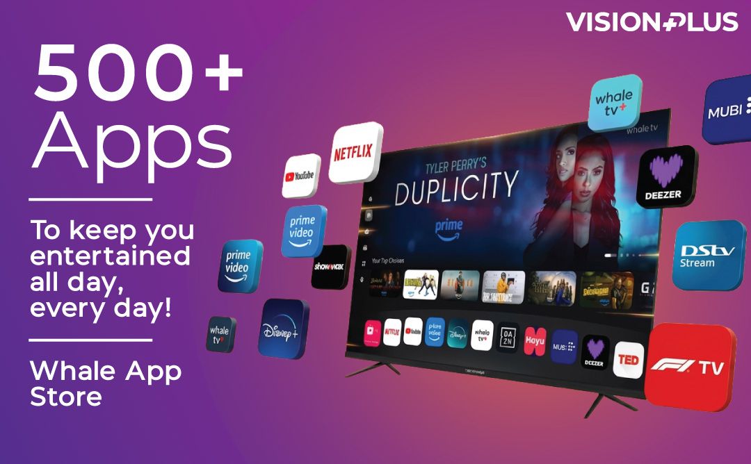 Vision Plus 43" Frameless Whale TV 43"VP8843SW  Frameless Televisions Screen size: 43" Operating system: Whale OS
Resolution: FHD Resolution 1080p Warranty: 2 Years Refresh Rate: 60Hz Connectivity: BT