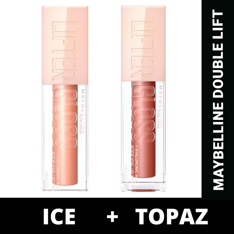 【Black Friday Deal】Maybelline New York Maybelline Lifter Gloss Lip Gloss Twin Pack - Topaz + Ice TWIN PACK