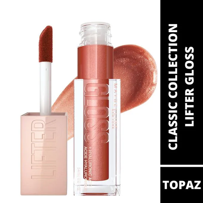【Discounted】Maybelline Lifter Gloss Hydrating Lip Gloss With Hyaluronic Acid, Topaz