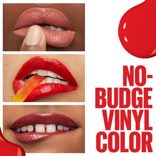 Maybelline Liquid Lipstick, High Shine Gloss, Lasts for 16 HRs, Enriched With Vitamin E & Aloe, SuperStay Vinyl Ink, Witty, High-Glossy