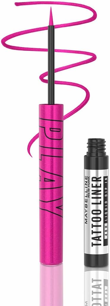 Maybelline New York Tattoo Play Assorted Liquid Eyeliner - Longwear Waterproof Eyeliner - Metallic Finish, Ride, 2.1ml
