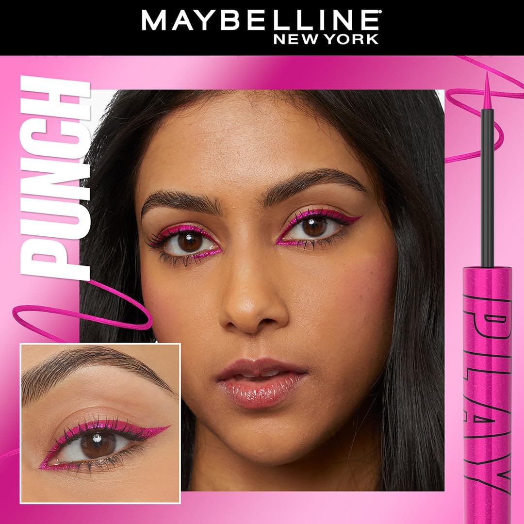 Maybelline New York Tattoo Play Assorted Liquid Eyeliner - Longwear Waterproof Eyeliner - Metallic Finish, Ride, 2.1ml