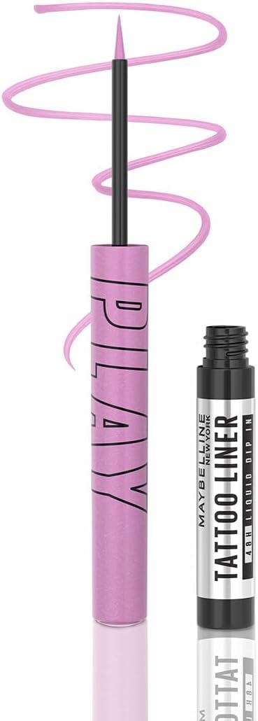 Maybelline New York Tattoo Play Assorted Liquid Eyeliner - Longwear Waterproof Eyeliner - Metallic Finish, Ride, 2.1ml