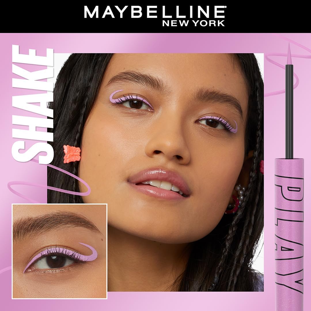 Maybelline New York Tattoo Play Assorted Liquid Eyeliner - Longwear Waterproof Eyeliner - Metallic Finish, Ride, 2.1ml