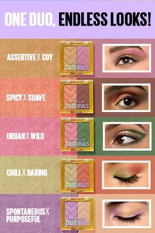 【New Product】Maybelline New York Color Rivals Eye Shadow Duo - Waterproof (Urban x Wild)