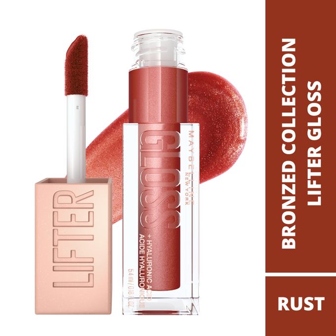 Maybelline Lifter Gloss Hydrating Lip Gloss With Hyaluronic Acid, Rust