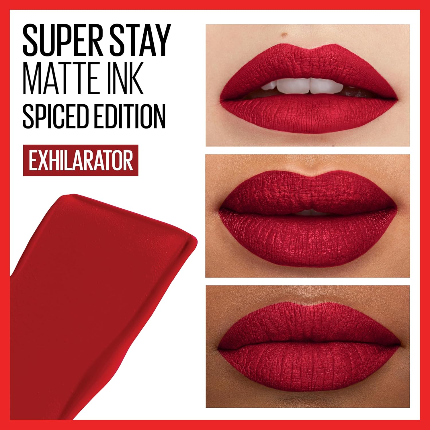 Maybelline Super Stay Matte Ink Liquid Lipstick Makeup, Long Lasting High Impact  340 Exhilarator