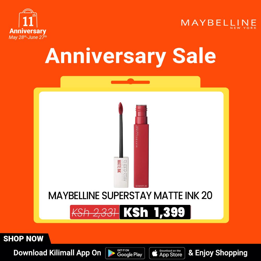 【Discounted】Maybelline New York Superstay Matte Ink Liquid Lipstick  20 Pioneer Lip Makeup