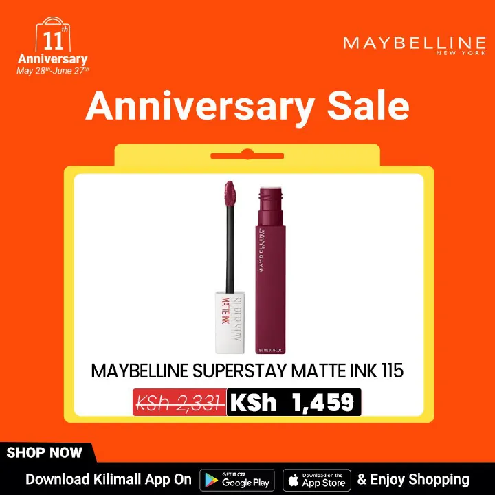 【Discounted】Maybelline Superstay Matte Ink Liquid Lipstick - 115 Founder