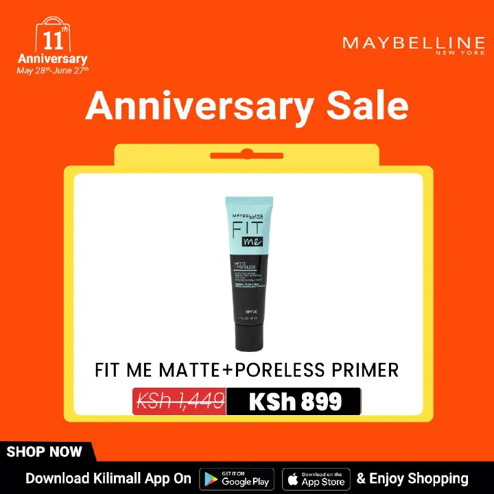 【Discounted】Maybelline Fit Me Matte + Poreless Mattifying Face Primer 30ml
