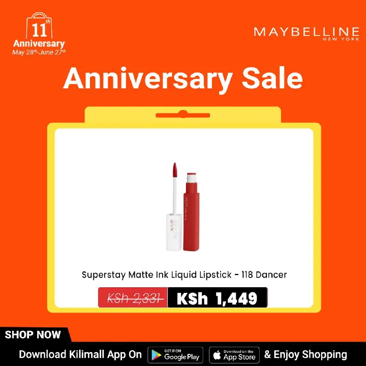 Maybelline Superstay Matte Ink Liquid Lipstick - 118 Dancer