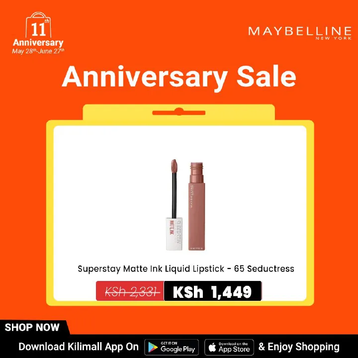 Maybelline Superstay Matte Ink Liquid Lipstick - 65 Seductress