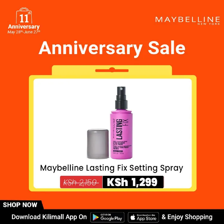 【Discounted】Maybelline  Lasting Fix Setting Spray  Makeup Matte Finish Long Lasting 16 hours  100ml