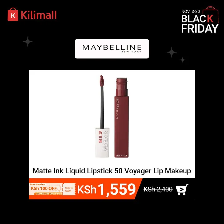 【Discounted 】Maybelline New York Superstay Matte Ink Liquid Lipstick  50 Voyager Lip Makeup
