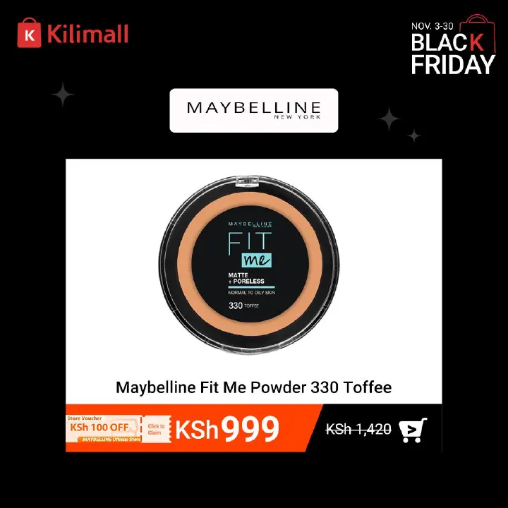 【Black Friday Deal Only】Maybelline Fit Me Powder 330 Toffee