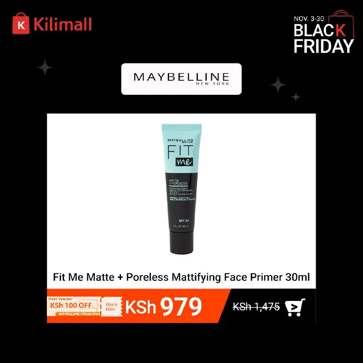 【Discounted】Maybelline Fit Me Matte + Poreless Mattifying Face Primer 30ml
