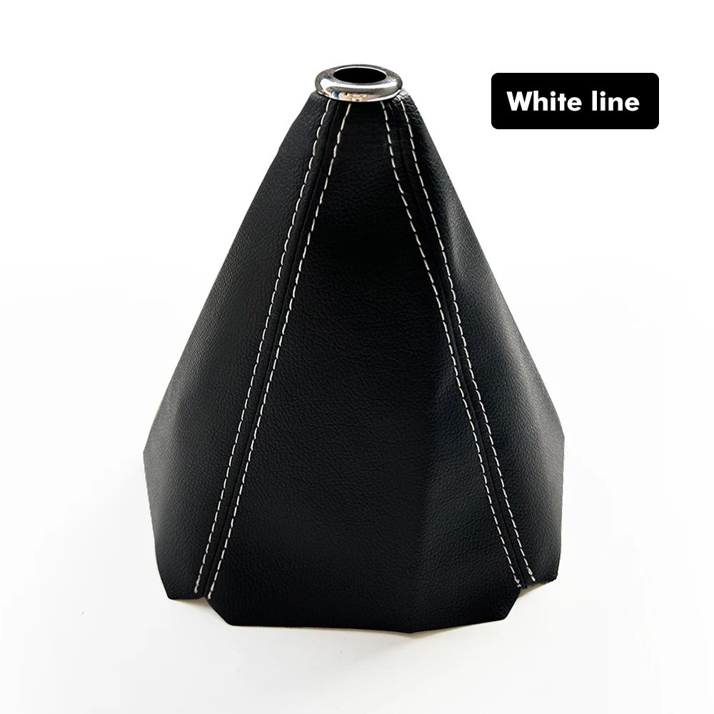 Universal PU Leather Car Gear Knob Shift Collars Car Truck Manual Stick Shifter Boot Cover Gaiter Black White Red Car Interior