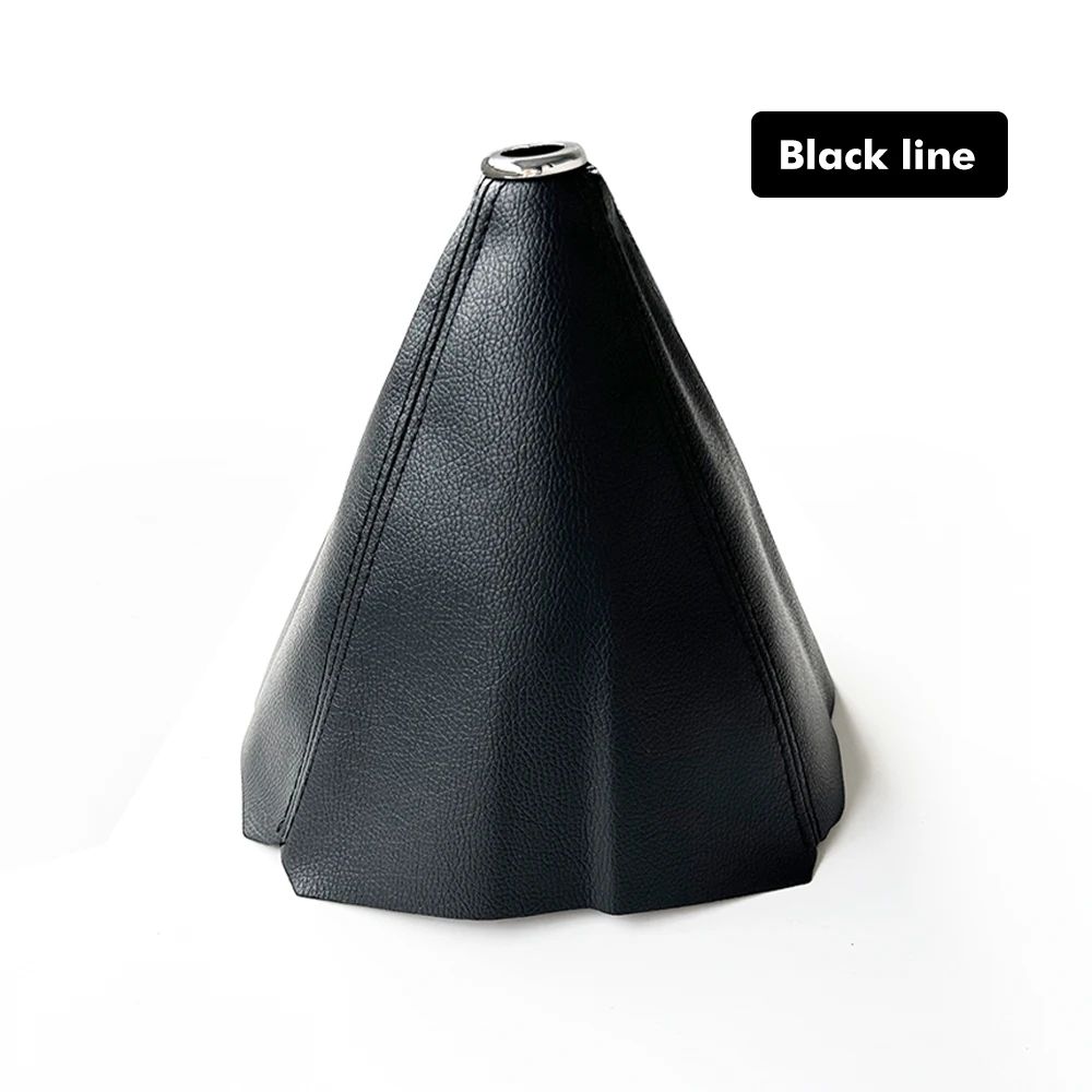 Universal PU Leather Car Gear Knob Shift Collars Car Truck Manual Stick Shifter Boot Cover Gaiter Black White Red Car Interior