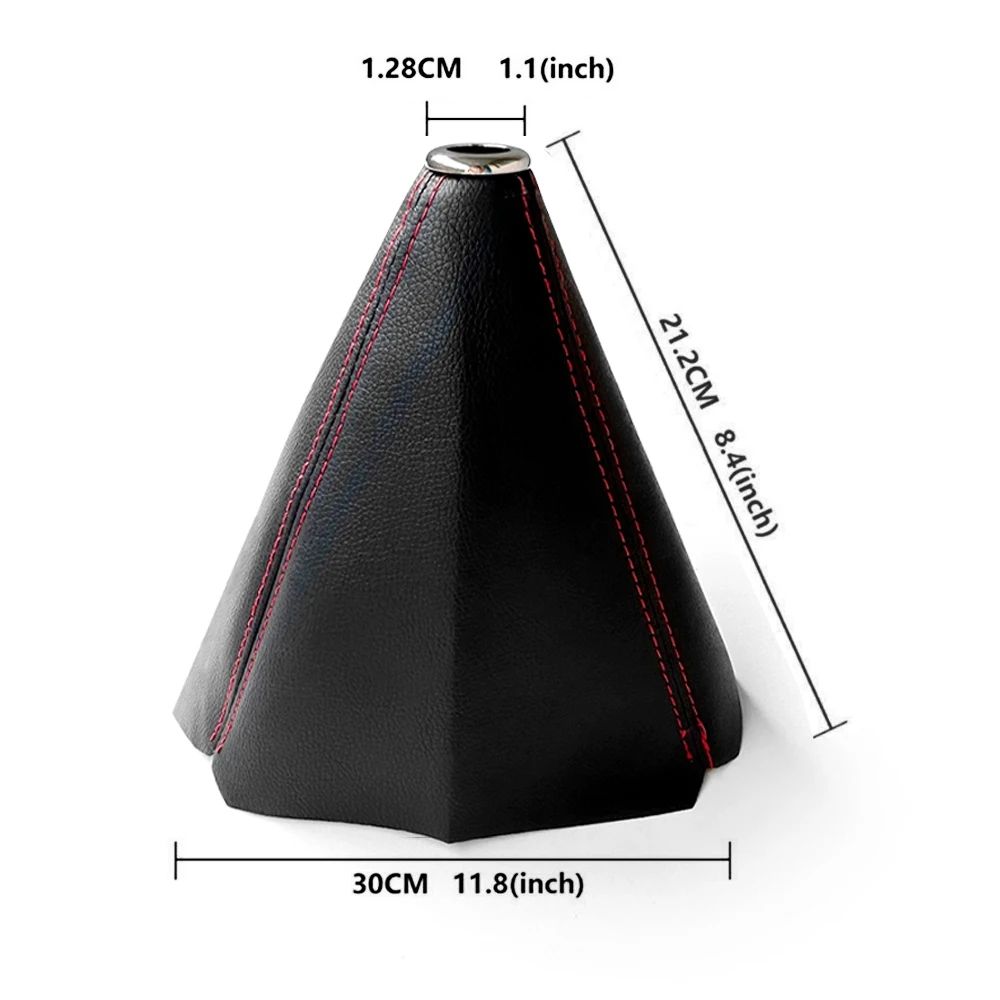 Universal PU Leather Car Gear Knob Shift Collars Car Truck Manual Stick Shifter Boot Cover Gaiter Black White Red Car Interior