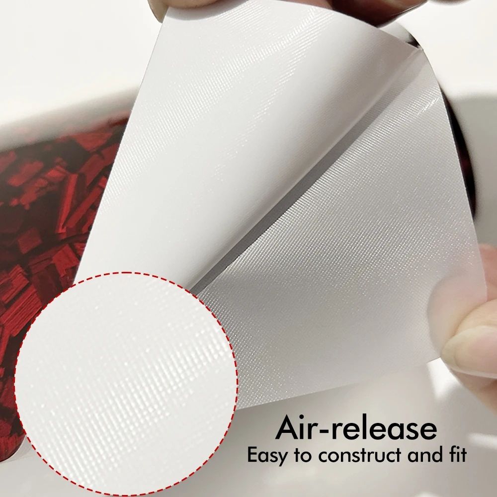 Carbon Fiber Vinyl Film Self Adhesive Auto Tuning Vinyl Wrap Glossy Black Red Car Body Film Cars Motorcycle Stickers Wrap Foil