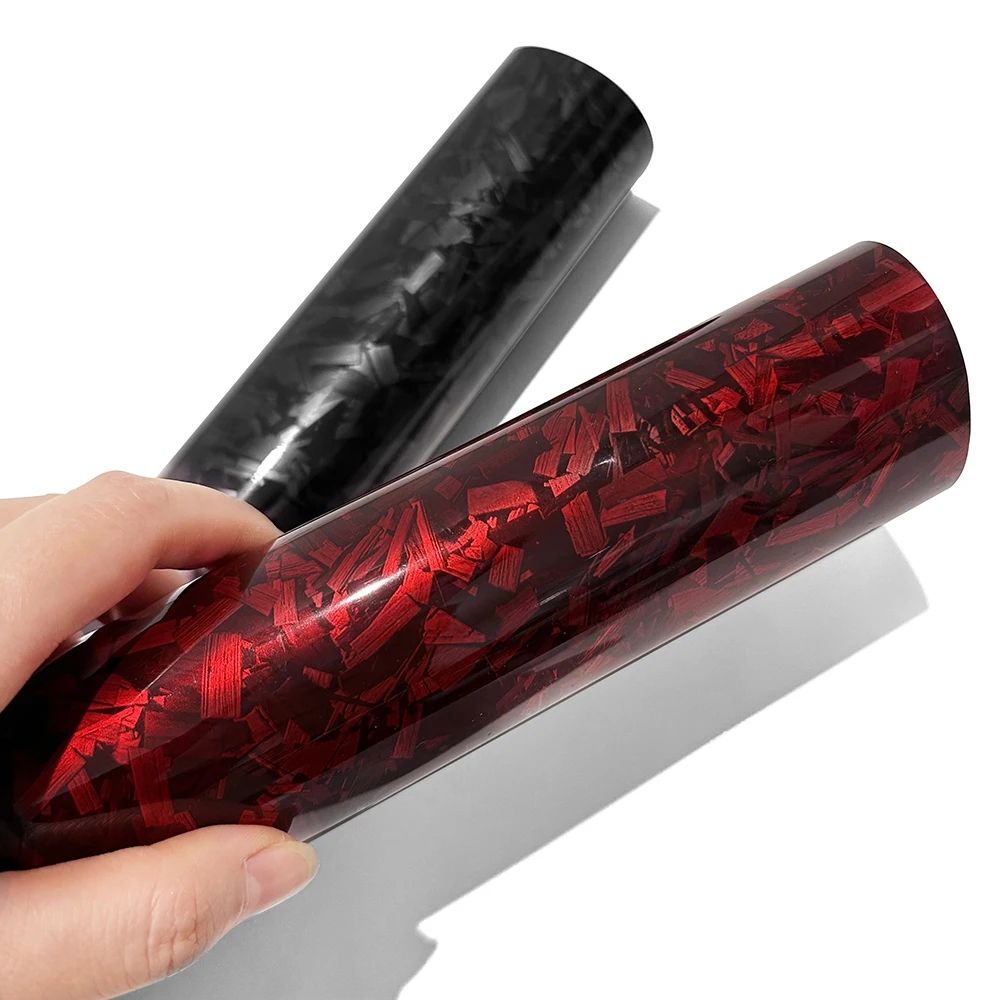 Carbon Fiber Vinyl Film Self Adhesive Auto Tuning Vinyl Wrap Glossy Black Red Car Body Film Cars Motorcycle Stickers Wrap Foil