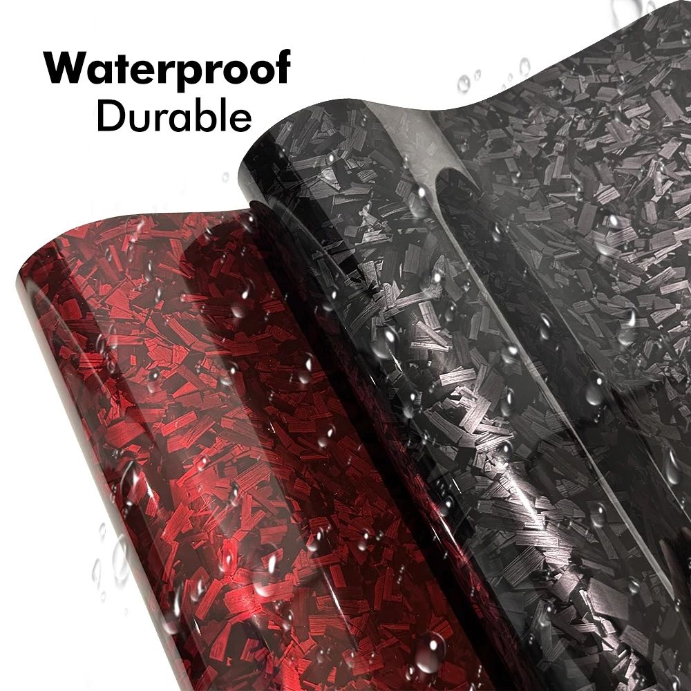 Carbon Fiber Vinyl Film Self Adhesive Auto Tuning Vinyl Wrap Glossy Black Red Car Body Film Cars Motorcycle Stickers Wrap Foil