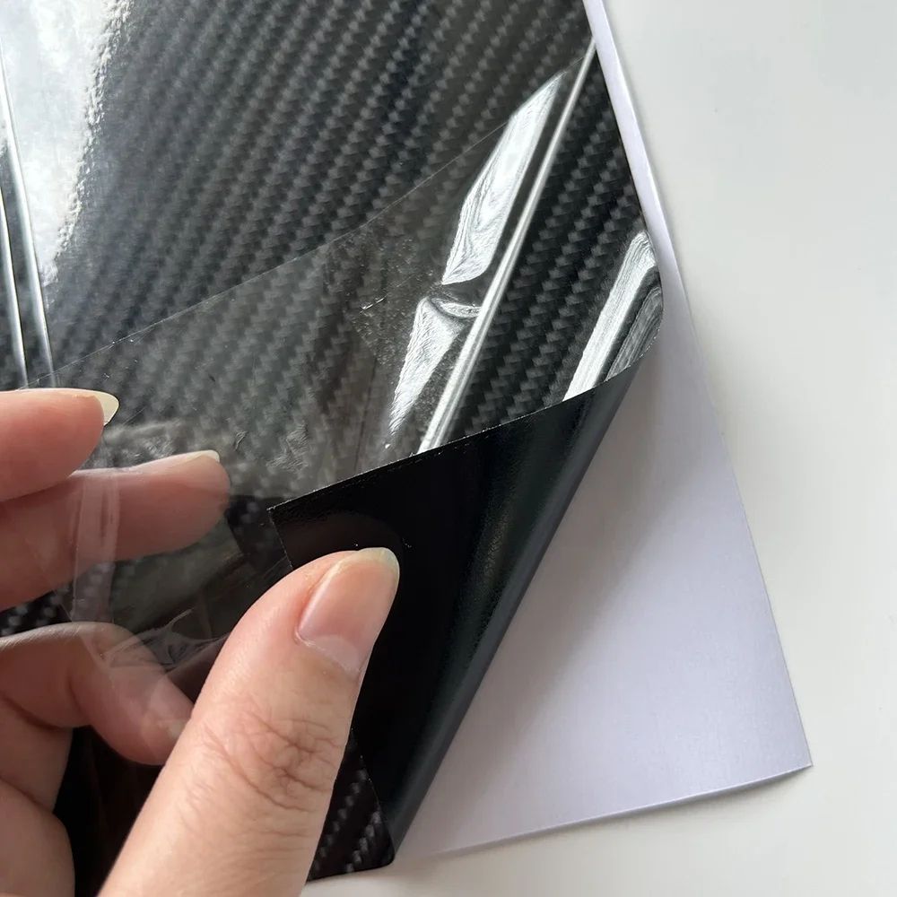 6D Carbon Fiber Vinyl Foil Film Ultra Gloss Waterproof Decoration Film Auto Wrap Sticker for Laptop Phone Case Motorcycle